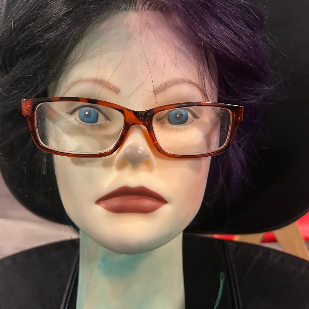 Tortoise Shell Rectangle Reading 2.75 Glasses - image 2